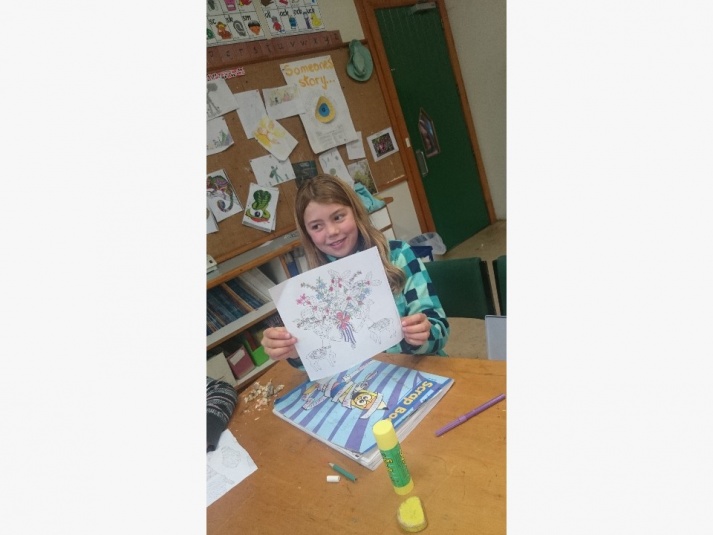 Tamariki School: Colouring-in - using colour for effect.
